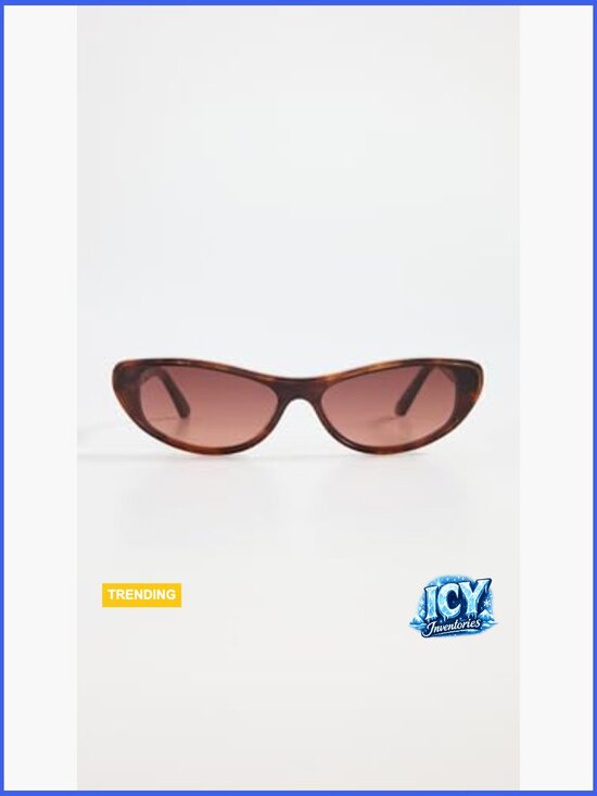 Tortoiseshell Acrylic Cateye Sunglasses with UV Protection